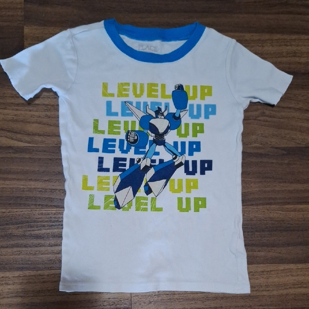 5/$20 The Children's Place Boys Graphic Pajama Tshirt "Level Up" Size 7